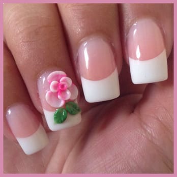 City Nails - Pink and white set with 3D art by Jody - Nail Salons Near Me - Fremont, California City Nails - Pink and white set with 3D art by Jody - Nail Salons Near Me - Fremont, California