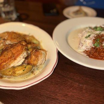 The Village - Lasagna & Chicken Vesuvio - Italian Near Me - Chicago, Illinois The Village - Lasagna & Chicken Vesuvio - Italian Near Me - Chicago, Illinois
