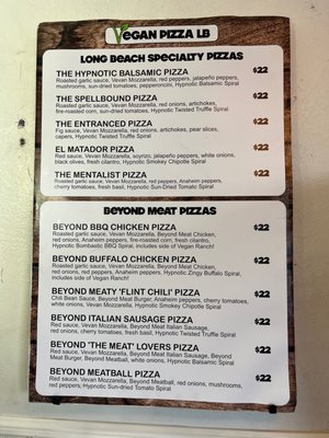 Menu photo 2 Hypnotic Vegan Pizza LB Long Beach, CA Menu photo 2 Hypnotic Vegan Pizza LB Long Beach, CA