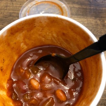 Wendy's - Since when does Wendy's NOT have meat in its chili??? Bought two large chili's and no beef! POOR!!!! - Fast Food Near Me - Woodhaven, Michigan Wendy's - Since when does Wendy's NOT have meat in its chili??? Bought two large chili's and no beef! POOR!!!! - Fast Food Near Me - Woodhaven, Michigan