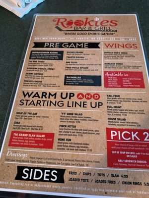 Menu photo 1 Rookies Bar & Grill Saint Charles, MO
