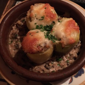 Dali Restaurant & Tapas Bar - Mushroom stuffed with artichoke - Spanish Near Me - Somerville, Massachusetts