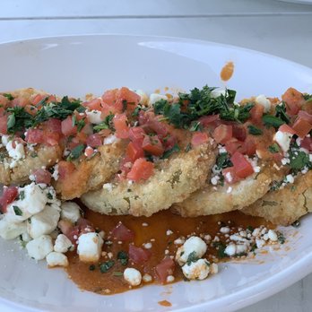 St Augustine Fish Camp - Fried Green Tomatoes $8.5 - cold, bland, crust seperated and tomatoes fell out. Terrible. - Seafood Near Me - St Augustine, Florida