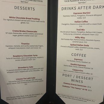 Bellini's Ristorante & Bar - Dessert Menu - Steakhouses Near Me - Birmingham, Alabama Bellini's Ristorante & Bar - Dessert Menu - Steakhouses Near Me - Birmingham, Alabama
