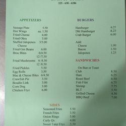 Jims Bar And Grill - Menu as of 3/31