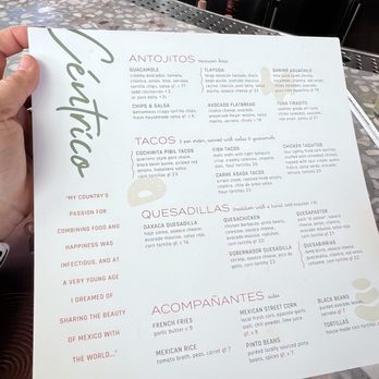 Centrico - Menu2 june 2024 - Mexican Near Me - Anaheim, California