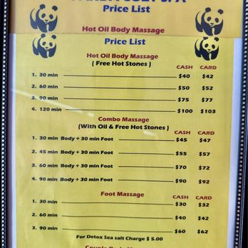 Panda Cozy Spa - Regular Price List - Skin Care Near Me - Pasadena, California Panda Cozy Spa - Regular Price List - Skin Care Near Me - Pasadena, California