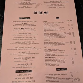The Rabbit Hole - Food and drinks menu Jan 2024. - Cocktail Bars Near Me - San Francisco, California The Rabbit Hole - Food and drinks menu Jan 2024. - Cocktail Bars Near Me - San Francisco, California