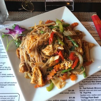 Thai Fusion Cuisine - Pad kee mow (drunken noodles) tofu. - Thai Near Me - Pinehurst, North Carolina Thai Fusion Cuisine - Pad kee mow (drunken noodles) tofu. - Thai Near Me - Pinehurst, North Carolina