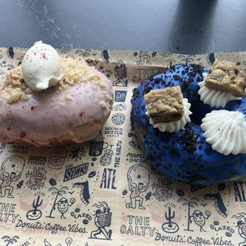 The Salty Donut - Strawberry & Cream with Cookie Monster - Donuts Near Me - Atlanta, Georgia