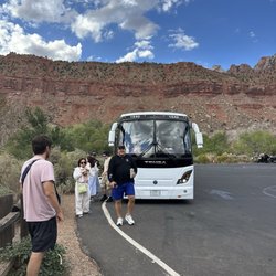 National Park Express - Our bus...very comfortable & we felt safe with Paulie at the wheel.