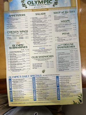 Menu photo 1 Olympic Family Restaurant Walnut Cove, NC Menu photo 1 Olympic Family Restaurant Walnut Cove, NC