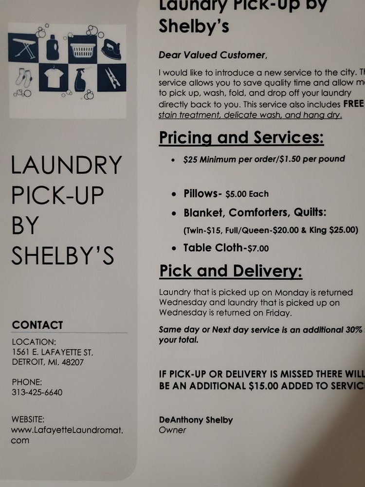 Laundry Pick Up By The Shelby’s