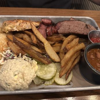 King Ranch Texas Kitchen - The platter ( sausage, brisket & smoked chicken) - Steakhouses Near Me - Houston, Texas King Ranch Texas Kitchen - The platter ( sausage, brisket & smoked chicken) - Steakhouses Near Me - Houston, Texas