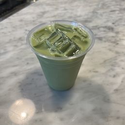 Matcha Lavender Latte w/ oat milk Matcha Lavender Latte w/ oat milk