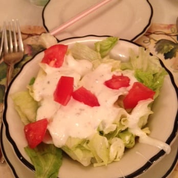 Minard's Spaghetti Inn - Salad, nothing fancy but good - Italian Near Me - Clarksburg, West Virginia