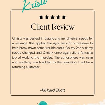True Massage - Kristi Rogers - real client 5-star review - Massage Therapy Near Me - Niceville, Florida True Massage - Kristi Rogers - real client 5-star review - Massage Therapy Near Me - Niceville, Florida