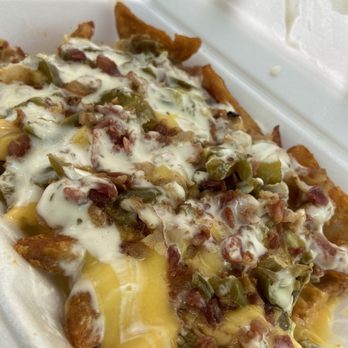 Fat Daddy's Cheesesteaks - Dirty Fries with cheese, jalapeños, bacon and ranch - Cheesesteaks Near Me - Lafayette Township, New Jersey Fat Daddy's Cheesesteaks - Dirty Fries with cheese, jalapeños, bacon and ranch - Cheesesteaks Near Me - Lafayette Township, New Jersey