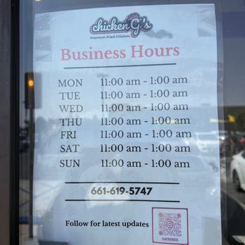 Chicken G’s - Business hours. Open LATE! YES! - Fast Food Near Me - Bakersfield, California Chicken G’s - Business hours. Open LATE! YES! - Fast Food Near Me - Bakersfield, California