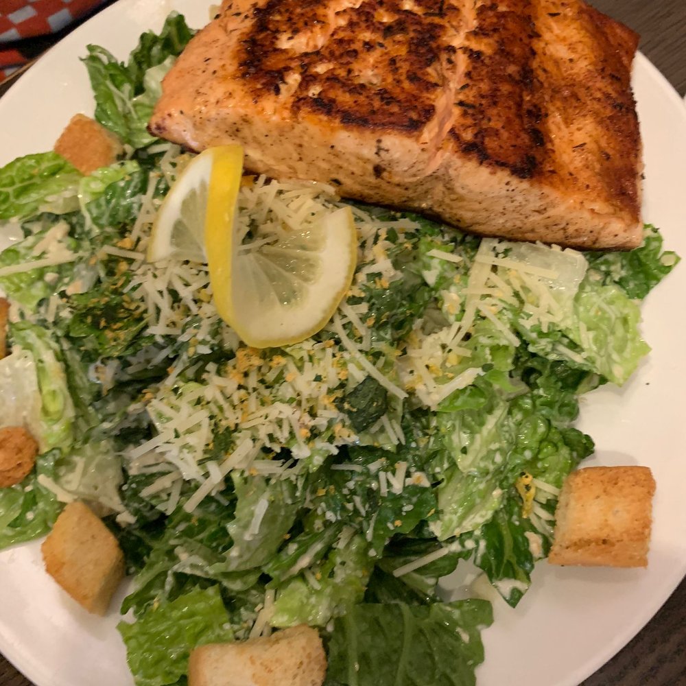 JR Chophouse - Caesar salad with salmon - Seafood Near Me - Franklin, North Carolina JR Chophouse - Caesar salad with salmon - Seafood Near Me - Franklin, North Carolina