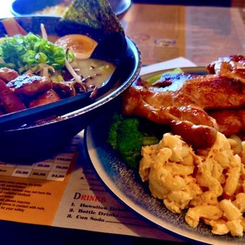 Kyoto Ramen Hawaiian BBQ - Chicken Ramen Bowl and Hawaiian Chicken BBQ w/ MAC Salad - Ramen Near Me - Martinez, California
