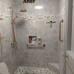 S-N-S Remodeling - After, Tub-to-Shower Conversion