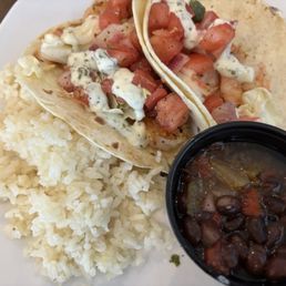 The lunch shrimp taco special. The lunch shrimp taco special.