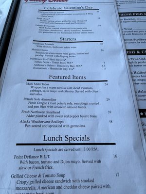 Menu photo 2 Anthony's Tacoma, WA Menu photo 2 Anthony's Tacoma, WA