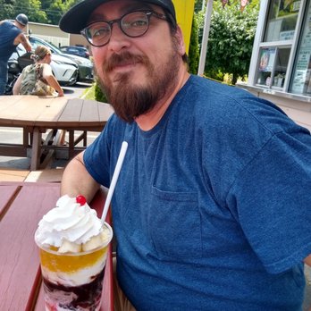 Big Dipper Ice Cream - 4th of July sweet stop on the way home from our Memory Lane Binghamton road trip. Upside Down Banana Split--WHOA!! HUGE!! - Ice Cream & Frozen Yogurt Near Me - Apalachin, New York