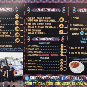 Shucos Los Meros Meros - the menu - Food Trucks Near Me - Van Nuys, California Shucos Los Meros Meros - the menu - Food Trucks Near Me - Van Nuys, California