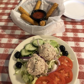 Boardwalk Pizza - Cheese sticks and tuna salad. - Pizza Near Me - Winter Park, Florida