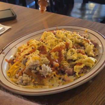 Little Brown Hen Cafe - Meat stuffed hashbrowns. Simple but delicious! - Breakfast & Brunch Near Me - Florence, Oregon Little Brown Hen Cafe - Meat stuffed hashbrowns. Simple but delicious! - Breakfast & Brunch Near Me - Florence, Oregon