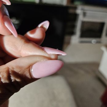 Olio Nails - You can see my nail underneath and I had to get rid of excess coating left over from the dip powder - Nail Salons Near Me - Fishers, Indiana Olio Nails - You can see my nail underneath and I had to get rid of excess coating left over from the dip powder - Nail Salons Near Me - Fishers, Indiana