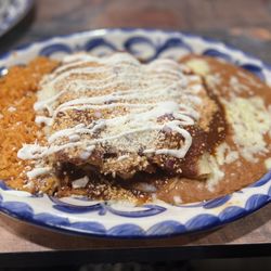 El Patron Dos - Chicken mole tinga enchiladas