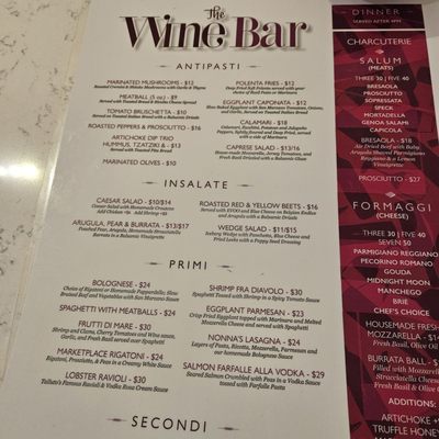 Menu photo 4 The Wine Bar & Italian Kitchen Atlantic City, NJ Menu photo 4 The Wine Bar & Italian Kitchen Atlantic City, NJ
