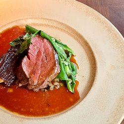 SK Mat & Människor - Beef tenderloin, stuffed morels, canola, golden beets, elderflower, lemon thyme jus. 2026 05 14. M1. 278.