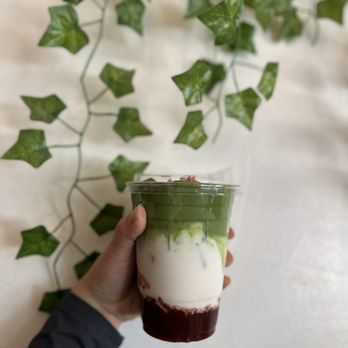 Fish In The Box - Strawberry milk with Matcha cream top - Poke Near Me - San Francisco, California