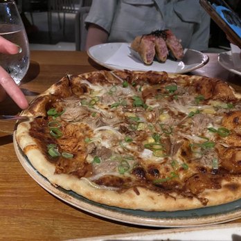 Herringbone Waikiki - Pulled Kalua Pork and Pineapple pizza, it is sweet! Raw Tuna Tacos* (in the back) Only three come in the plate, not enough to share. - Seafood Near Me - Honolulu, Hawaii Herringbone Waikiki - Pulled Kalua Pork and Pineapple pizza, it is sweet! Raw Tuna Tacos* (in the back) Only three come in the plate, not enough to share. - Seafood Near Me - Honolulu, Hawaii