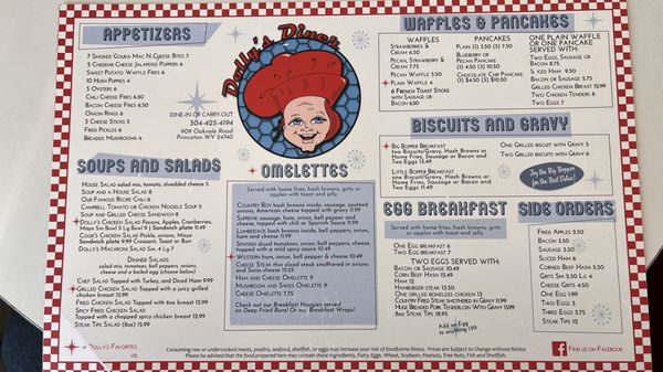 Menu photo 2 Dolly's Diner Princeton, WV
