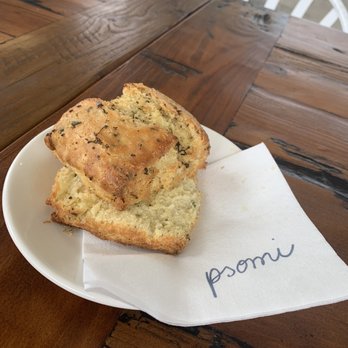 Psomi - This herbed biscuit was flaky and buttery. They sold one and this one just came out of the oven just for me - Bakeries Near Me - Tampa, Florida Psomi - This herbed biscuit was flaky and buttery. They sold one and this one just came out of the oven just for me - Bakeries Near Me - Tampa, Florida