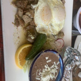 Cantina Azteca - Chili verde con huevos. No rice only beans - Mexican Near Me - Carmichael, California