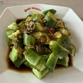 Bun World - Spicy Sweet  And Sour Cucumber, very good - Chinese Near Me - Anaheim, California