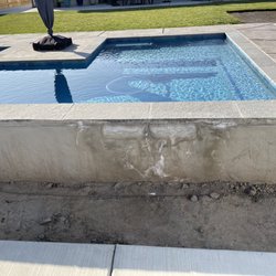 Living Water Pools - One of the spillways that is crack from the back and where water come out when the spillway is on.