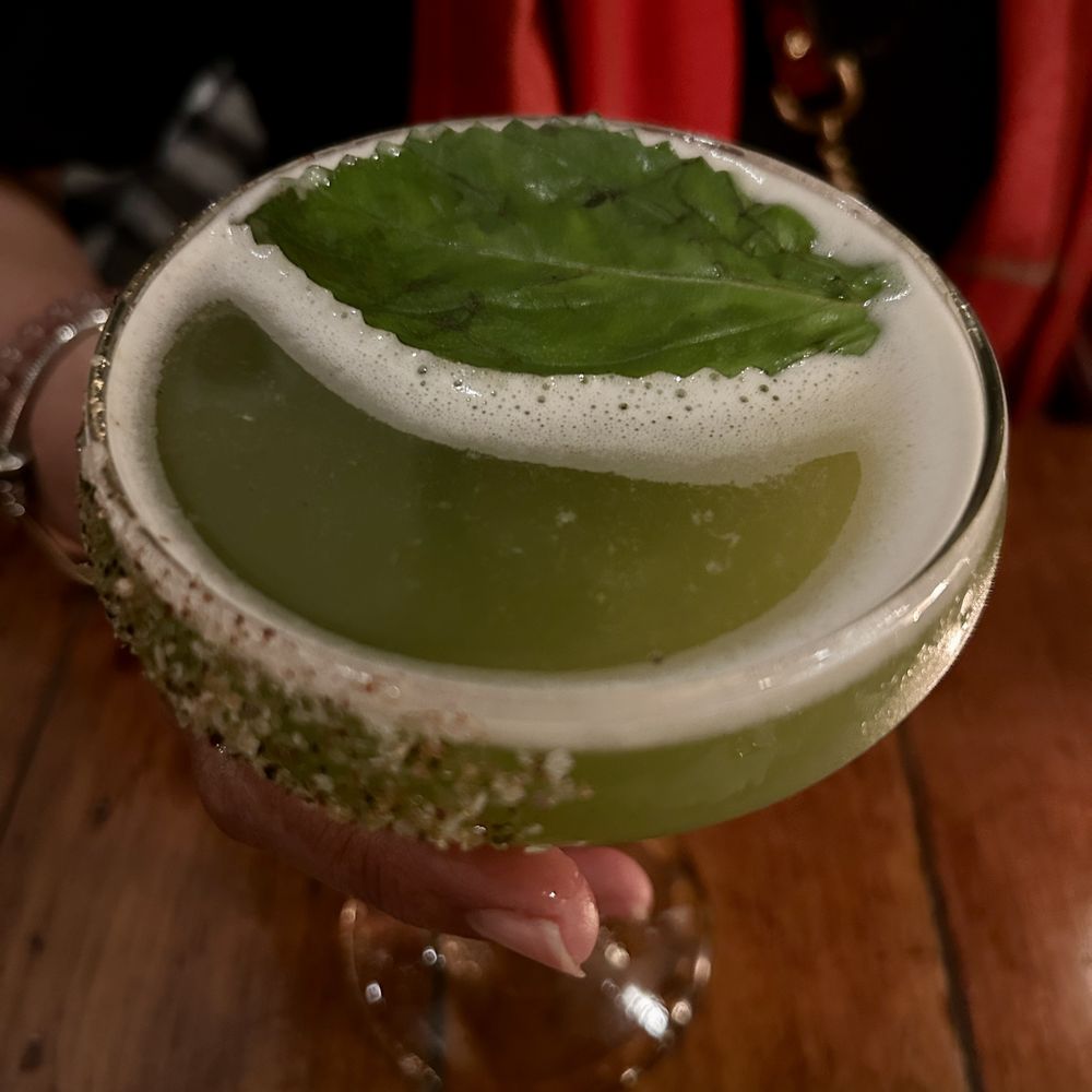 Vida Verde Cocktail - Green Chartreuse, Cucumber, Mezcal Vida Verde Cocktail - Green Chartreuse, Cucumber, Mezcal