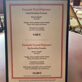 Café Montparnasse - Le menu - Breakfast & Brunch Near Me - Paris, 75 Café Montparnasse - Le menu - Breakfast & Brunch Near Me - Paris, 75