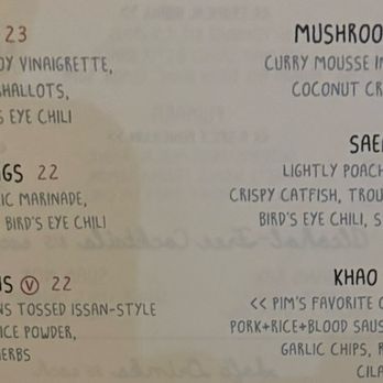 Kin Khao - Menu - Thai Near Me - San Francisco, California