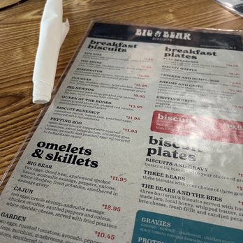 Big Bear Biscuits - Breakfast Menu - Breakfast & Brunch Near Me - Indianapolis, Indiana