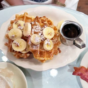 Cafe Intermezzo - Midtown - Banana pecan Belgian Waffles - Cafes Near Me - Atlanta, Georgia Cafe Intermezzo - Midtown - Banana pecan Belgian Waffles - Cafes Near Me - Atlanta, Georgia
