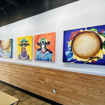Cow & Cheese - Wall art - Burgers Near Me - Maitland, Florida Cow & Cheese - Wall art - Burgers Near Me - Maitland, Florida