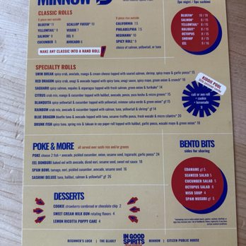 Minnow - Menu - Sushi Bars Near Me - Phoenix, Arizona Minnow - Menu - Sushi Bars Near Me - Phoenix, Arizona